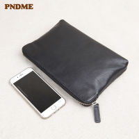 Business casual genuine leather mens clutch bag simple daily high quality natural soft first layer cowhide black phone wallet