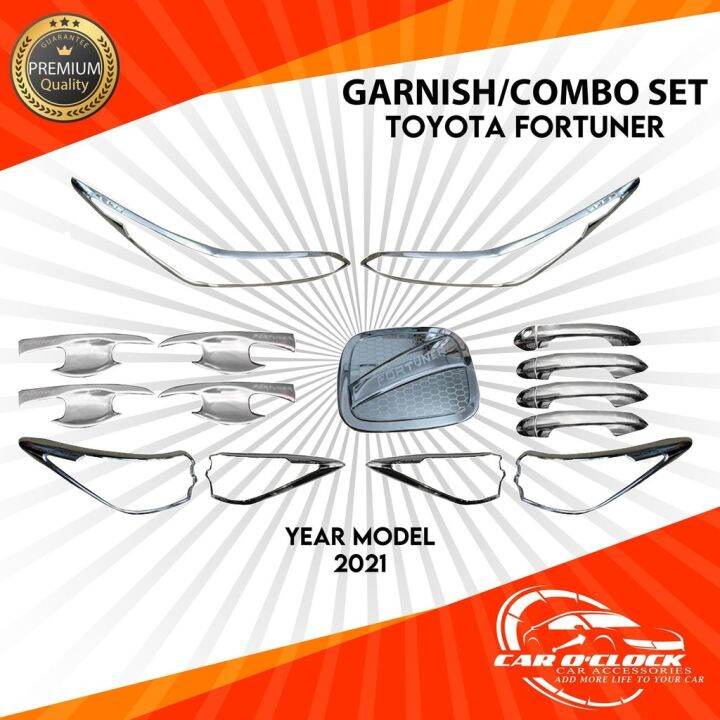 Garnish Combo Set Fortuner 2021 New Look Chrome steering wheel roof