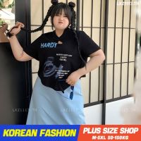 Plus size เสื้อผ้าสาวอวบ❤ เสื้อยืดสาวอวบอ้วน ไซส์ใหญ่ ผู้หญิง แขนสั้น ทรงหลวม ย้อนยุค พิมพ์ ฤดูร้อน สไตล์เกาหลีแฟชั่น V728