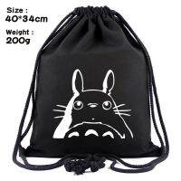 [HOT] อะนิเมะ Totoro กระเป๋าหูรูดพิมพ์กระเป๋าเป้ผู้หญิงแบบลำลองเครื่องสำอางผ้าใบกระเป๋าสตางค์กระเป๋าสตางค์เด็กหญิงเด็กชายสีดำกระเป๋าชายหาดรองเท้าเดินทางกระเป๋า