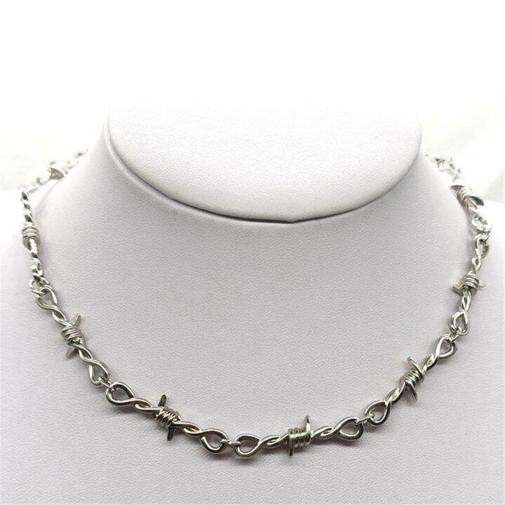 hip-hop-little-thorns-chain-wire-punk-style-small-necklace-alloy