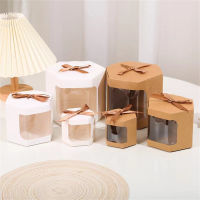 Paper Bags With Clear PVC Window Cake Box Packaging Transparent Window Packaging Candy Cake Boxes Gift Box Packaging