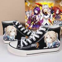 ℡♦  The new trend of chun xia collapse star dome track anime peripheral students men and women lovers shoes ins breathable canvas shoes