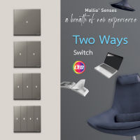 Legrand สวิตช์สองทาง 1 | 2 | 3  ช่อง มีไฟ LED สีเทาดำ 2Ways Switch 1G| 2G |3G |  16AX  Illuminated Switch รุ่นมาเรียเซนต์ | Mallia Senses | Dark Silver | บิทิสมาร์ท | BTiSmart