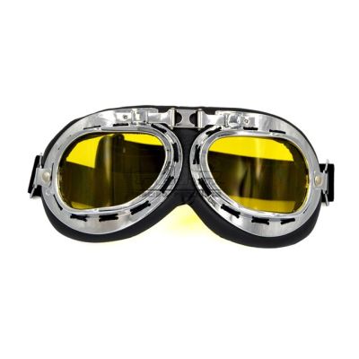 แว่นตาแว่นตาย้อนยุคมอเตอร์ไซค์แว่นตากันแดดหมวกกันน็อกนักบินมอเตอร์ไซค์แว่นตาสกูตเตอร์ครูซเซอร์รถ ATV Off-Road Motocross