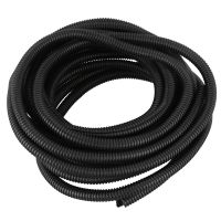 25 Ft Split Wire Loom Conduit Polyethylene Tubing Black Color Sleeve Tube