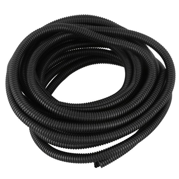 25 Ft Split Wire Loom Conduit Polyethylene Tubing Black Color Sleeve