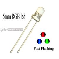 【CW】◆✵  100pcs Changing Blinking 5mm Flashing Diode Flash Transparent Multicolor Flicker Round 5 mm Light-Emitting