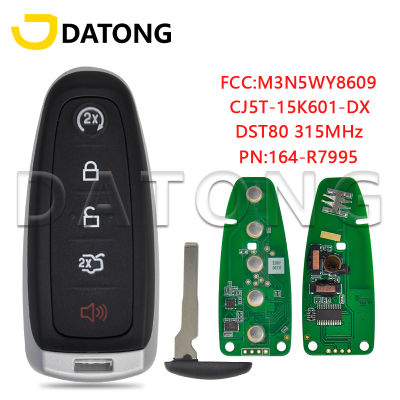 Datong World กุญแจรถสำหรับ Ford Foucs C-Max Maverick Escape 2013-2018 M3N5WY8609 CJ5T-15K601-DX 315MHz DST80 HU101รีโมทคอนล