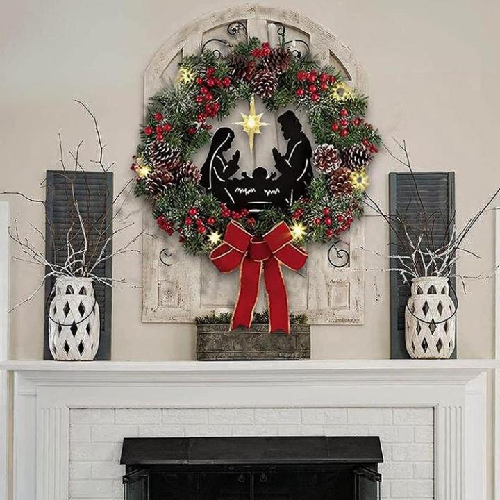 prelit-artificial-christmas-wreath-prelit-christmas-wreath-with-red-bows-rustic-prelit-artificial-christmas-wreath-for-farmhouse-holidays-decorations-helpful