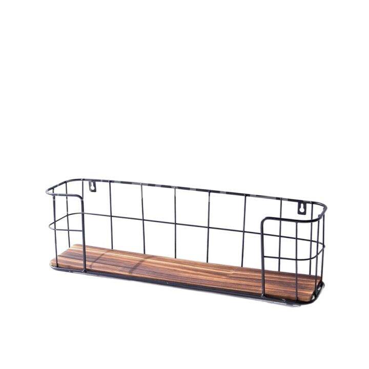 【COD5】 Iron Meets Wood Modern Industrial Display Shelf Lazada PH