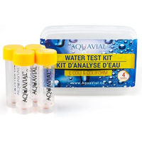 AquaVial Well Water Testing Kit 4 Pack | E Coli and Coliform Water Test Kit | Water Testing Kits for Drinking Water Pool Pond Lake Well | Water Test Kit Easy to Use | Home Industrial Water Test Kit 4-Pack