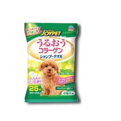 จอยเพ็ท ผ้าเช็ดทำความสะอาดสำหรับสุนัขขนาดเล็ก JOYPET SHAMPOO TOWEL FOR SMALL DOG 1ห่อบรรจุ 25แผ่น ขนาด 30x20  ซม.