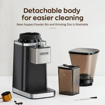 220V Electric Coffee Grinder Machine Cordless Coffee Bean Grinder Stainless  Steel Electric with Removable Burr Grinder Part