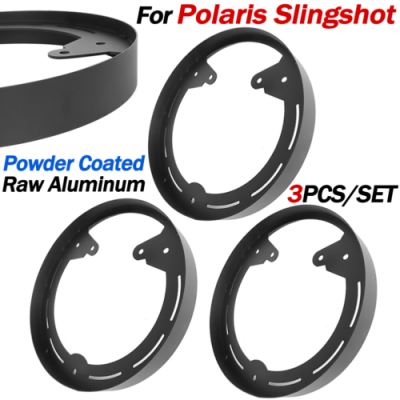 3PCS LEDs Powdercoated Black สำหรับ POLARIS Wheel แหวนอลูมิเนียม DIY Kit