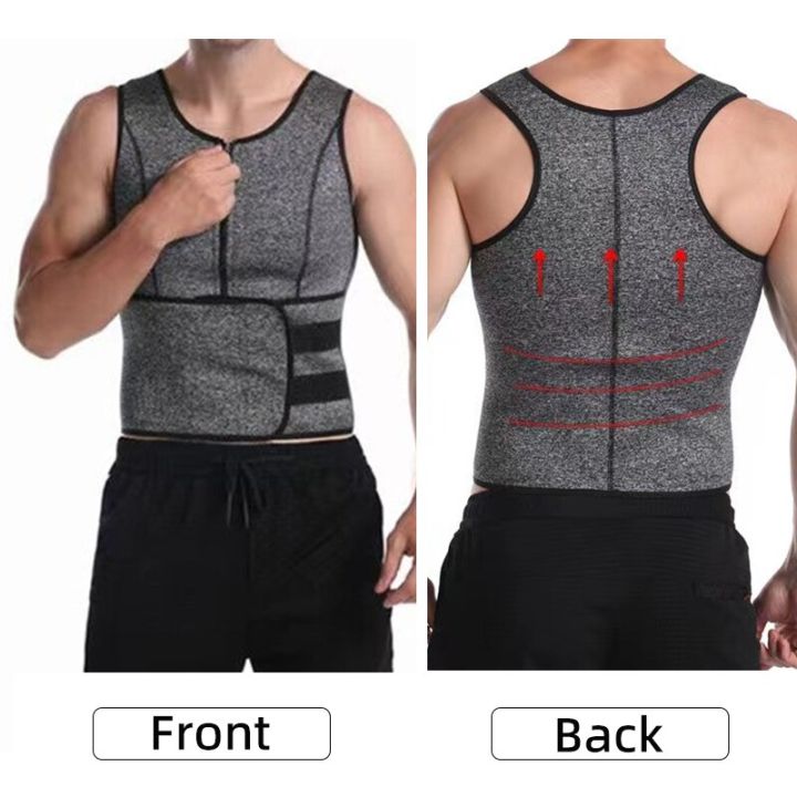New product Men Neoprene Shapers Vest Body Shaper Tank Tops L XL