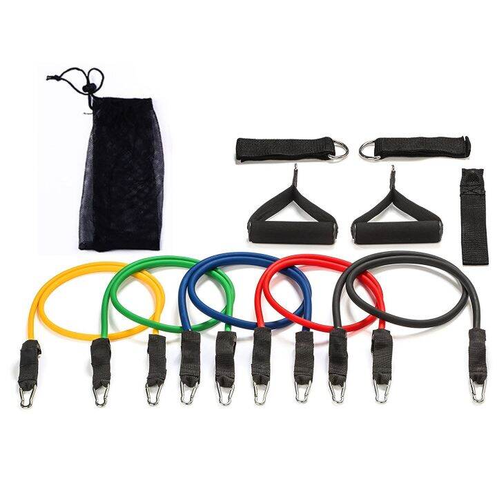 【Ready Stock】 LUOWAN 11 pc Resistance Band Set - with Door Anchor ...