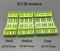 กล่องฆ่าเชื้อพลาสติกทันตกรรม Rack Burs ion Holders Cassettes File Tray Dentist Tools For 5 7 10Pc Instruments