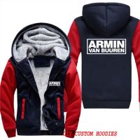 บุรุษ Hoodies Sweatshirt รถตู้ ARMIN BUUREN ขนแกะหนาอุ่นฤดูหนาวชุดวอร์มลำลองเสื้อแจ็คเก็ตชายเสื้อฮู้ดตัวใหญ่ Parkas 5XL