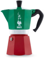 Bialetti Moka Express Tricolore (Italia Collection), Moka Pot, Coffee Maker, 6-Cup, Aluminum 6-Cup Aluminium