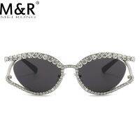 New Personalized Cats Eye Sunglasses Fashion Luxury Diamond Metal Color Ins Sunglasses Female UV400 Очки Солнечные Женские