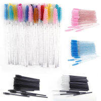 50Pcs แปรงขนตา Eye Makeup แปรงคิ้ว Spoolie Mascara Wands Applicator Crystal Lash Extension เครื่องสำอางเครื่องมือ