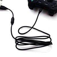 USB สีดำ2.0เครื่องชาร์จยูเอสบี5พินสำหรับ Ps3เกมอุปกรณ์ควบคุมสัญญาณไวร์เลสเชื่อมต่อการเล่นคอมพิวเตอร์และชาร์จ1.8เมตร