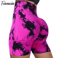 Tie Dye Seamless Yoga Shorts Women Summer Workout Short Leggings Sports Wear Joga Fitness Outfits Gym Clothing Cycling Shorts