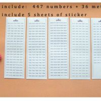 【hot】✈  oneroom cross stitch floss number stickers DMC sticker with  447 numbers   36 metallic