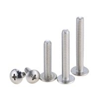 5PCS M6*8-70 Cross Recessed Truss Head Machine Screws Mushroom Big Flat Head Screw 304 Stainless Steel Phillips Screw M6x8 M6x10 Nails Screws  Fastene