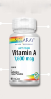 Solaray , Dry Form Vitamin A , 7,500 mcg , 60 VegCaps