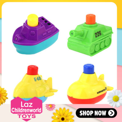 Childrenworld 4Pcs Mini Berwarna-Warni Model Bot Memancut Mandi Terapung Interaktif Kanak-Kanak Kanak-Kanak Kanak-Kanak Mainan