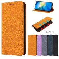 [Haojia เคสโทรศัพท์} กระเป๋าสตางค์เคสโทรศัพท์แบบฝาพับหนังเคสโทรศัพท์ลายดอกไม้โทเท็มย้อนยุคสำหรับ IPhone15 Pro Ultra Plus 14 13 12 11 X XS XR Max