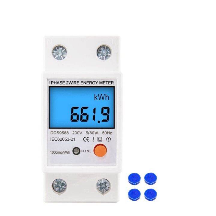 1 Pcs 230V AC Din Rail Single Phase Reset Zero Energy Meter Phase Reset