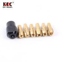 【⊕Good quality⊕】 KKP HAPPY STORE Mx-Degel ปลอกทองเหลือง Dremel 7ชิ้น M8 * 0.75มม. 1.0 / 1.6 / 2.0 / 2.4 / 3.0/3.2มม. เหมาะกับอุปกรณ์สว่านขัดสไตล์ Dremel