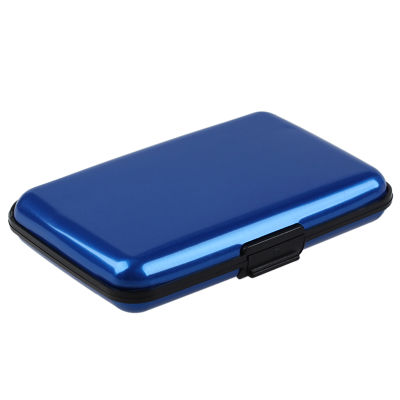 Waterproof Business Id Credit Card Wallet Holder Aluminum Metal Case Box (Random Color)