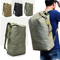 Canvas Backpack Mens Bag Outdoor Sports Duffle Bag Travel Rucksack Hiking Backpacks Fishing Bag Campong Bags Backpack