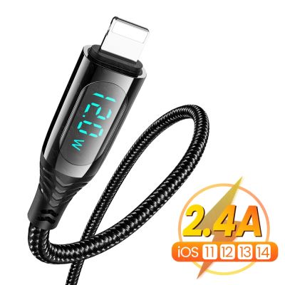 จอ LED USB สายสำหรับ iPhone ชาร์จเร็ว,อุปกรณ์ชาร์จไฟ14 13 12 11 Pro Max XS XR X Data