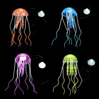 1Pcs Artificial Jellyfish Glowing Effect Fish Tank Ornament Aquarium Decoration Landscape Accessories Multi-color