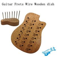 ‘；【- Guitar Frets Wire Wooden Dish Solid Khaya Wood Storage Box For Paddle Tea Cup Mat