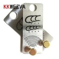 KKWEZVA 1 PC Portable Metal Fly tying Hackle Gauge Fish Measuring Tool Fishing Tackle Accessories Fly making tool measuring tape Accessories