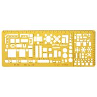 Professional Architectural Template Ruler Drawings Stencil Measuring Tool Supply AUG-23A