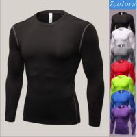 Mens Compression Under Base Layer Top Long Sleeve Tights Sports Quick Dry Running T-shirt Gym Fitness Sportswear