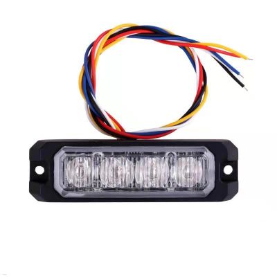 12-24V 4LED Strobe Light 5-wire Sync Flashing Warning Lamp Truck Side Emergency Signal Car Mounted Grille light Motorcycle