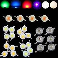 10ชิ้นไดโอด LED แสงสีขาวสีแดงสีฟ้าสีเขียวสีเหลืองรังสียูวีแสง Grow สเปกตรัมแบบ DIY ชิ้นส่วน Led