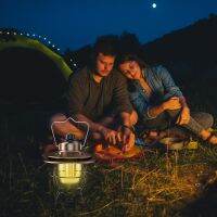 Solar Powered LED Camping Hanging Lanterns Waterproof for Outdoor Hiking Convenience Tent Lights Travel Tools