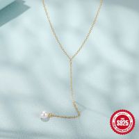 CANNER Y-Shaped Necklace For Women 925 Silver Pearl Jewelry Womens Neck Chain Necklace For Women Luxury 2023 Wedding Fine Чокер