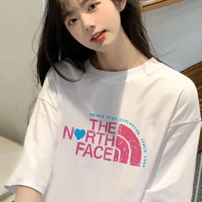 อินชอน♞☋North Face North Home รักหลาขนาดใหญ่หลวมรุ่น520กลางแจ้งหายใจสะดวกอย่างอิสระผ้าฝ้ายเสื้อแขนสั้นคอกลมเสื้อยืดเสื้อ