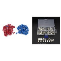 260Pcs 16-14 AWG Red Blue Wire Connector Insulated Fork Terminal Lugs Battery Terminals Set Wire Terminals Connector