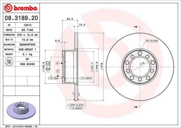 benz-1คู่-จานเบรค-หน้า-brembo-เบนซ์-รุ่น-w114-w115-w123-เบอร์-08-3189-20-oe-114-421-00-12-trw-df1573-จานเบรคหน้า-จานเบรก-จานดิสเบรค-จานดิสเบรก-จานเบรกหน้า